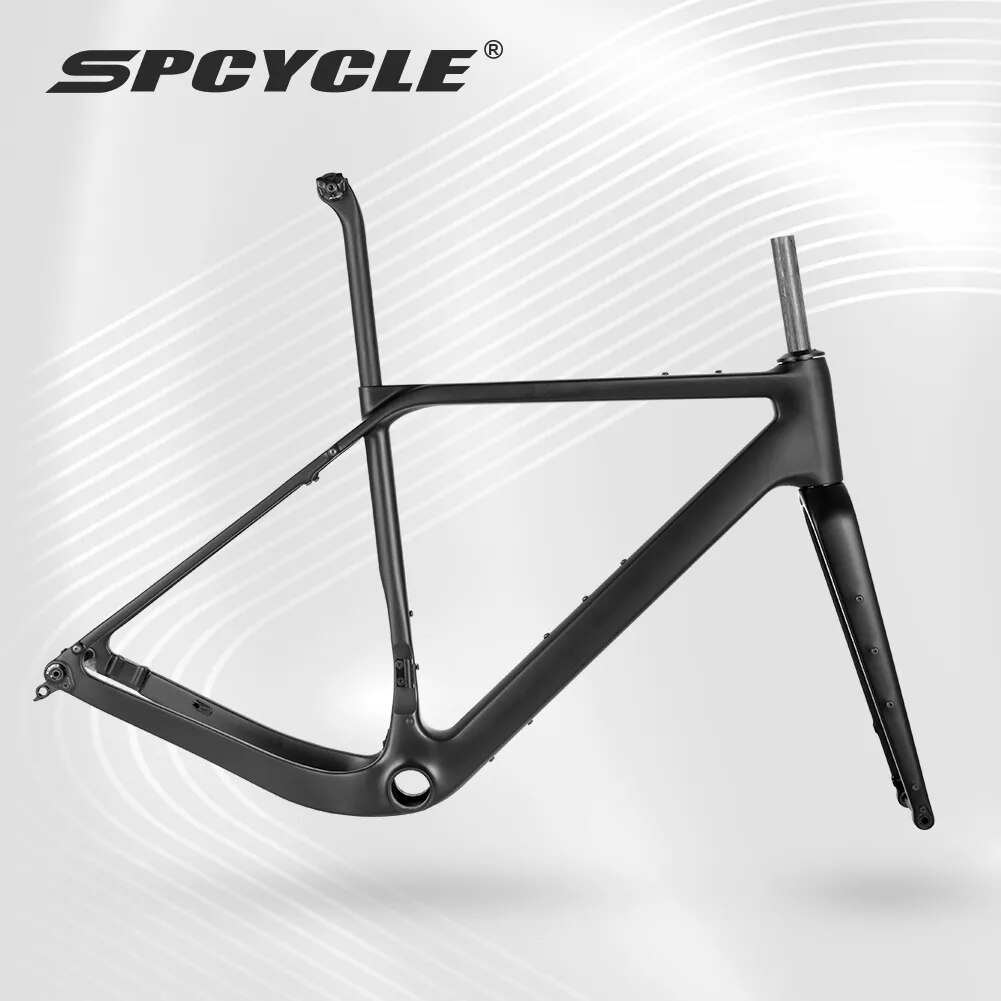 Spcycle 탄소 자갈 자전거 프레임 디스크 브레이크, 풀 히든 케이블, G058, 700Cx50C, 2023 신제품